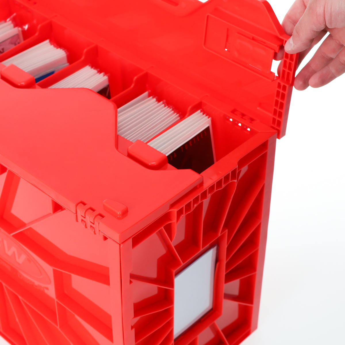 BCW Short Comic Book Bin - Red – open view