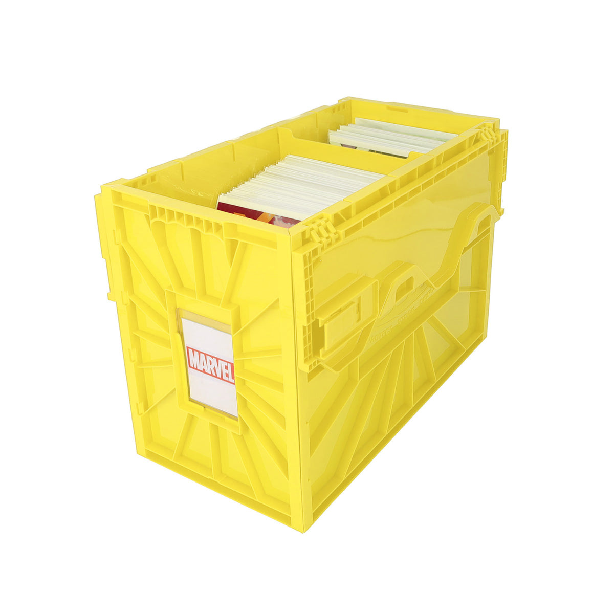BCW Short Comic Book Bin - Yellow – front product view