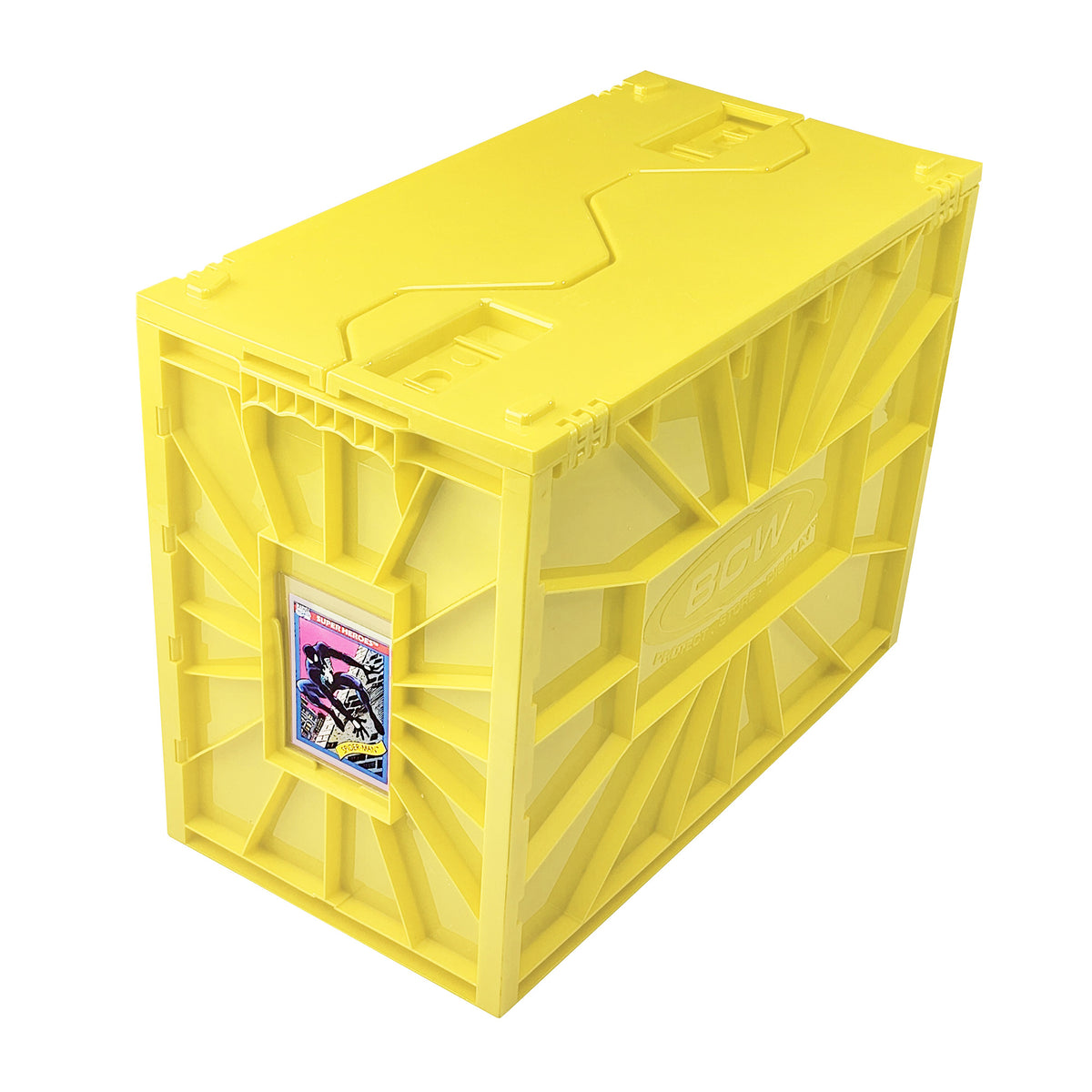 BCW Short Comic Book Bin - Yellow – front product view