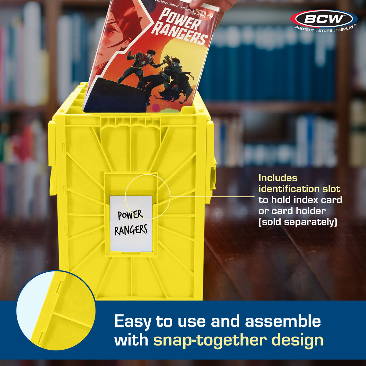 BCW Short Comic Book Bin - Yellow – dimensions and specifications