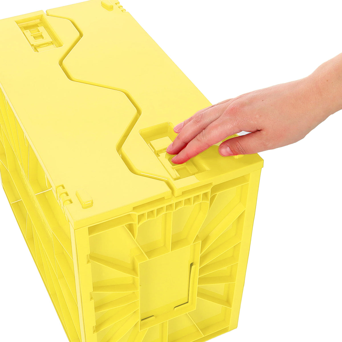 BCW Short Comic Book Bin - Yellow – in-use view