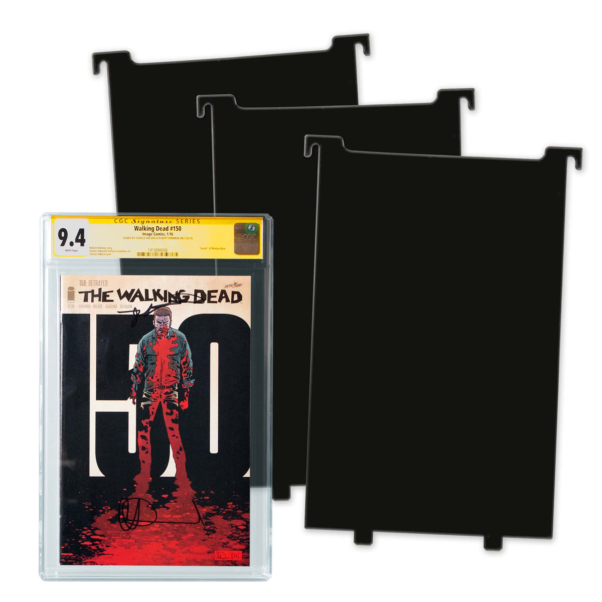 BCW Graded Comic Book Bin Partitions - Black – front product view