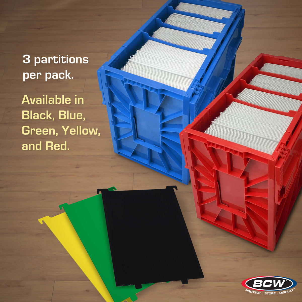 BCW Comic Book Bin Partitions - Blue – dimensions and specifications