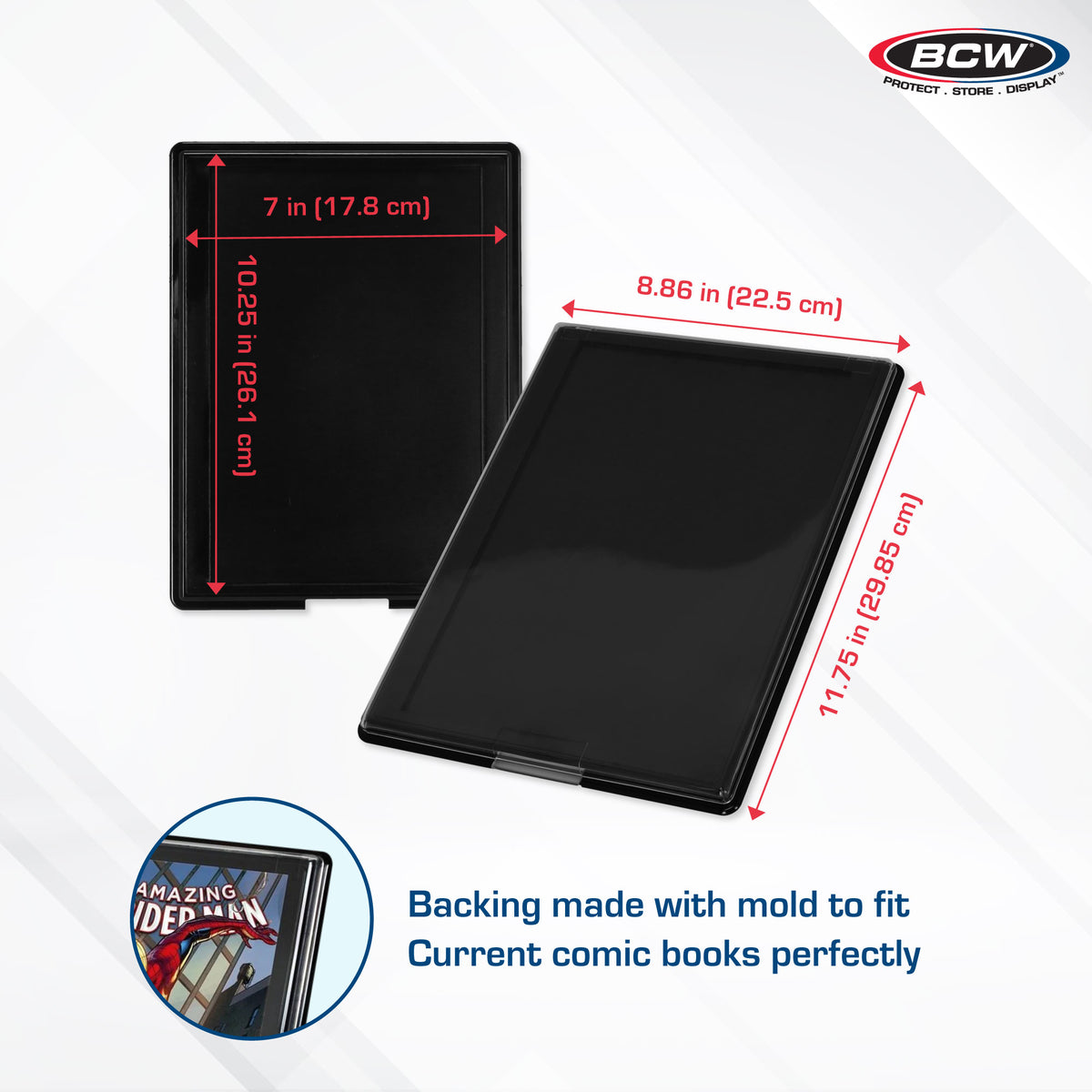 BCW Comic Book Showcase - Current - UV – dimensions and specifications