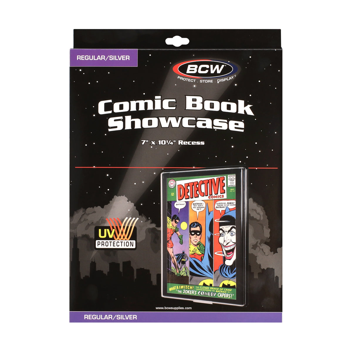 BCW Comic Book Showcase - Silver - UV – front product view