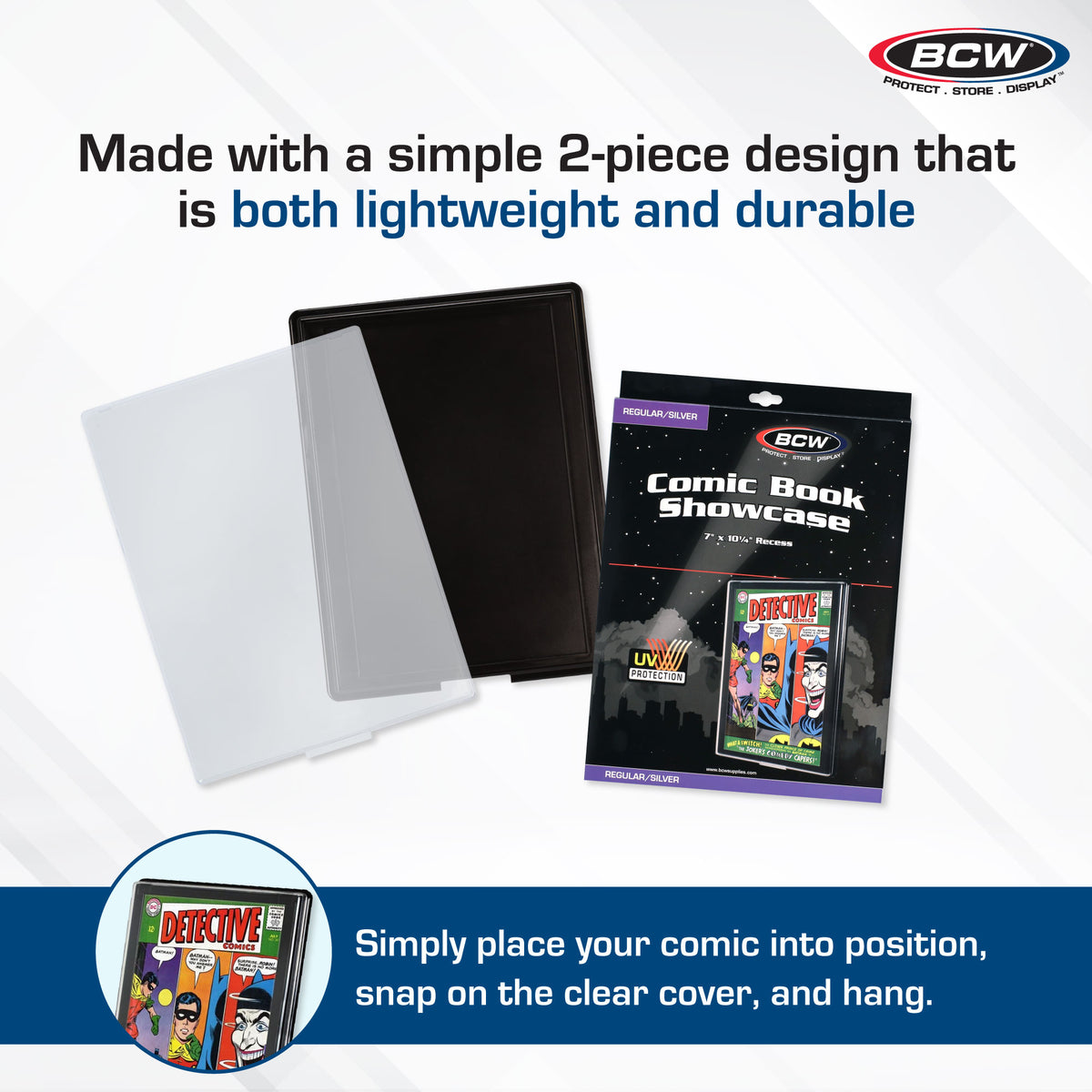 BCW Comic Book Showcase - Silver - UV – dimensions and specifications