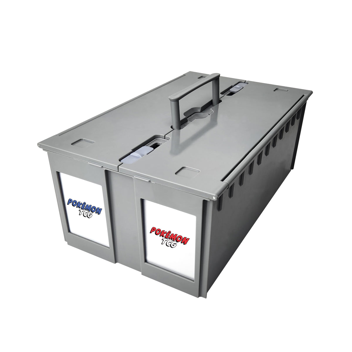 BCW Graded Card Bin - 2 Row - Gray – in-use view