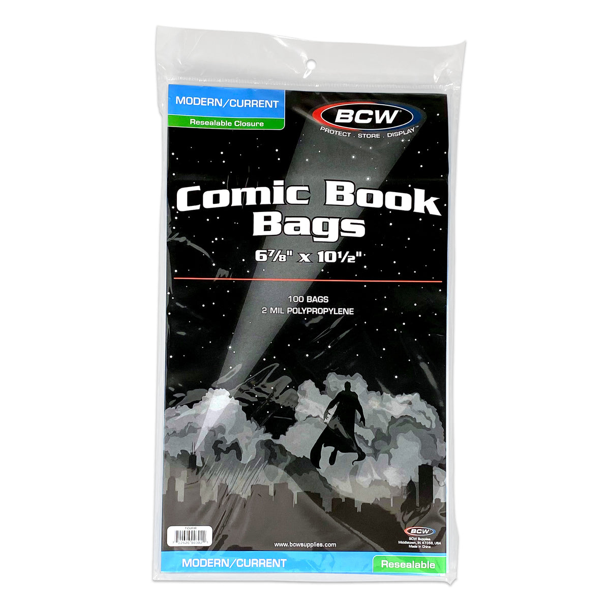 BCW Resealable Current/Modern Comic Bags – front product view