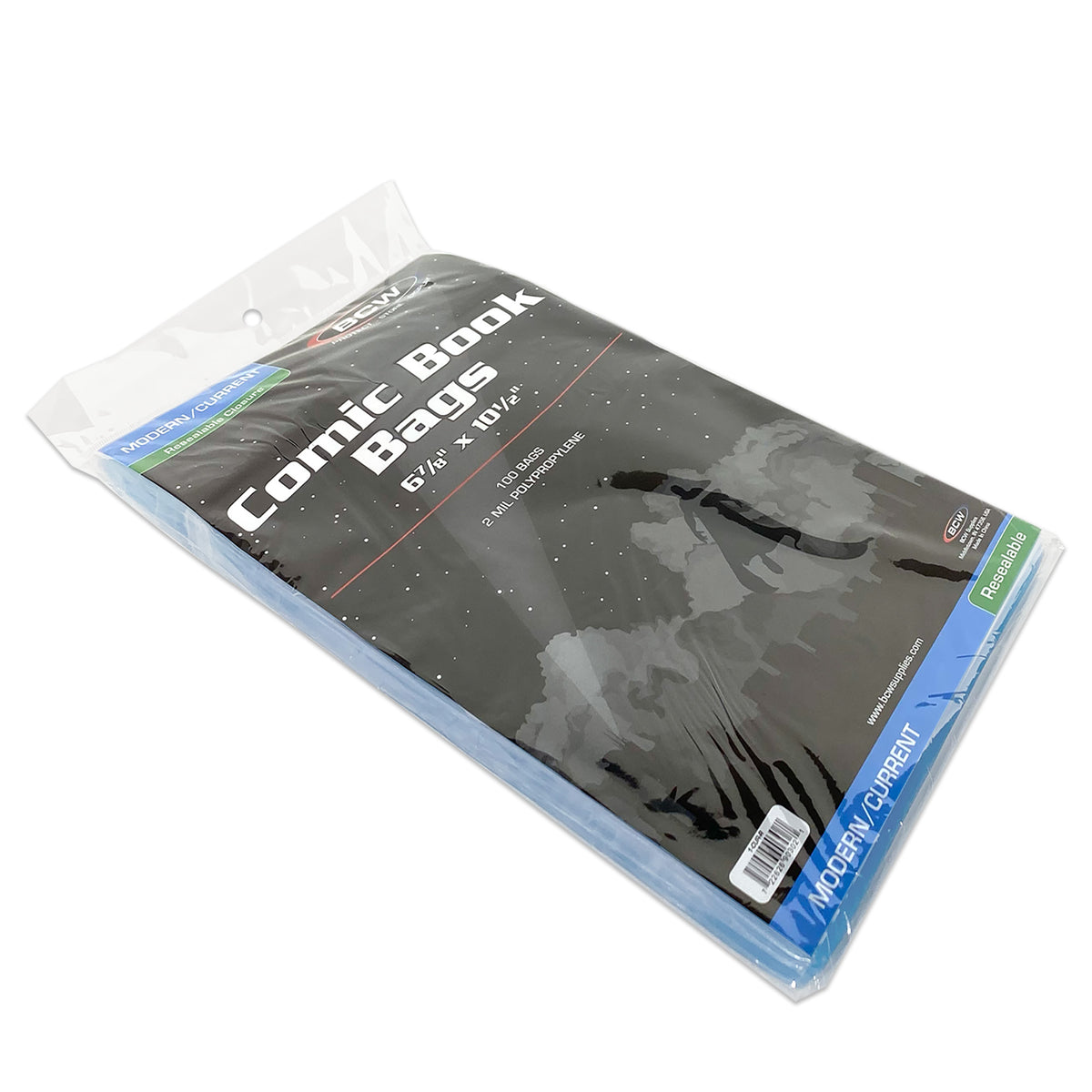 BCW Resealable Current/Modern Comic Bags – front product view