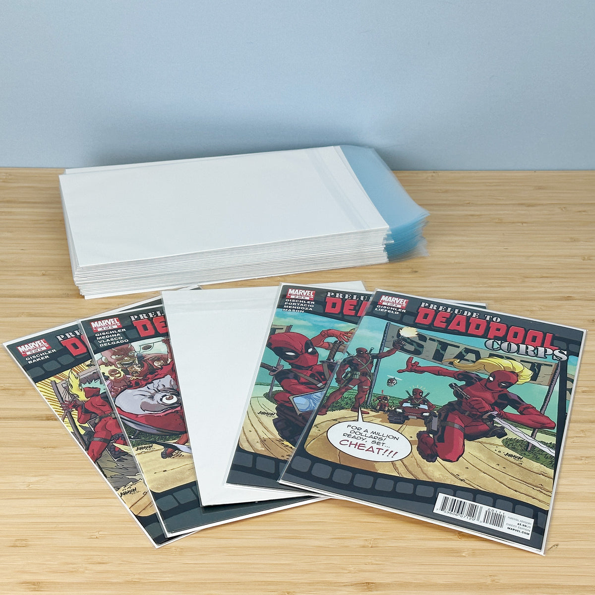 BCW Premade Resealable Current Comic Bag and Board – front product view