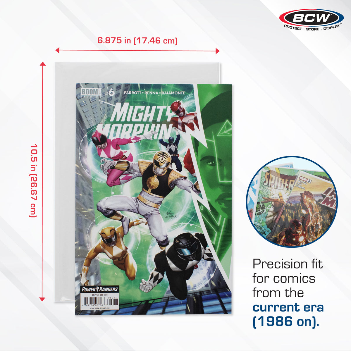 BCW Premade Resealable Current Comic Bag and Board – dimensions and specifications