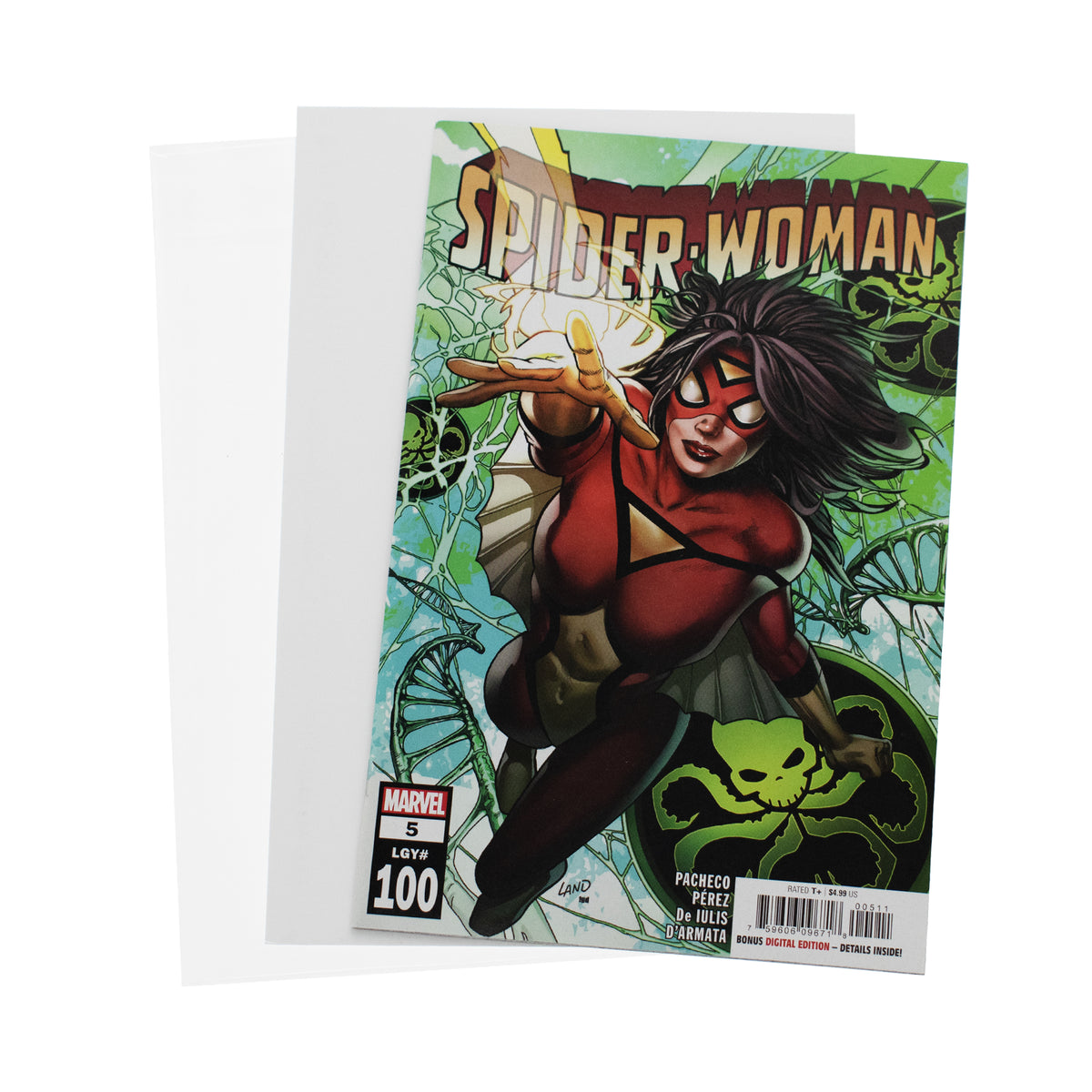 BCW Premade Resealable Current Comic Bag and Board – front product view