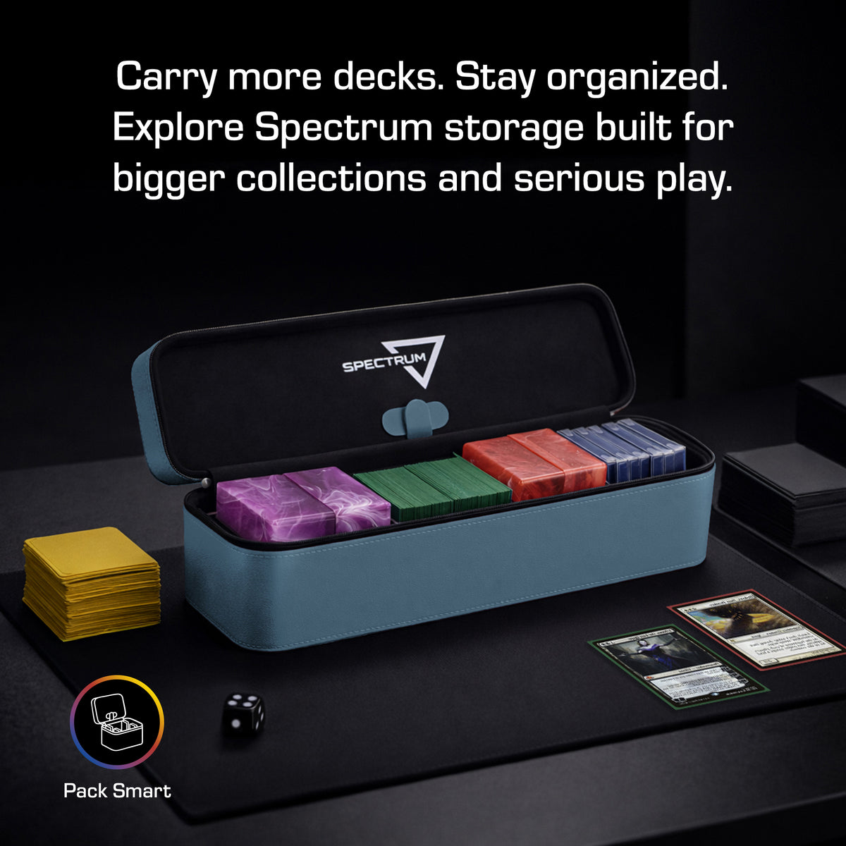 BCW Prism Deck Case - Array - Gray Blue – dimensions and specifications
