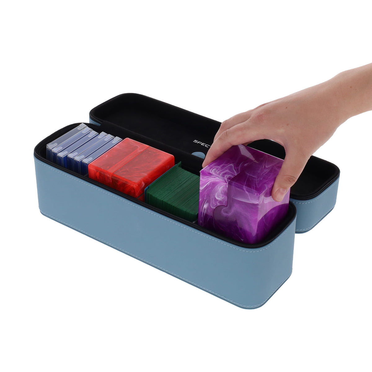 BCW Prism Deck Case - Array - Gray Blue – front product view