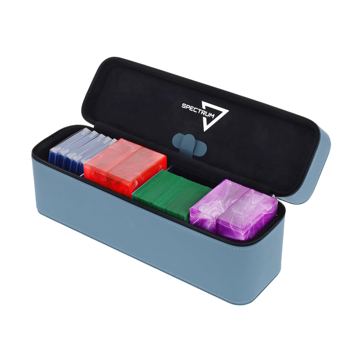 BCW Prism Deck Case - Array - Gray Blue – open view