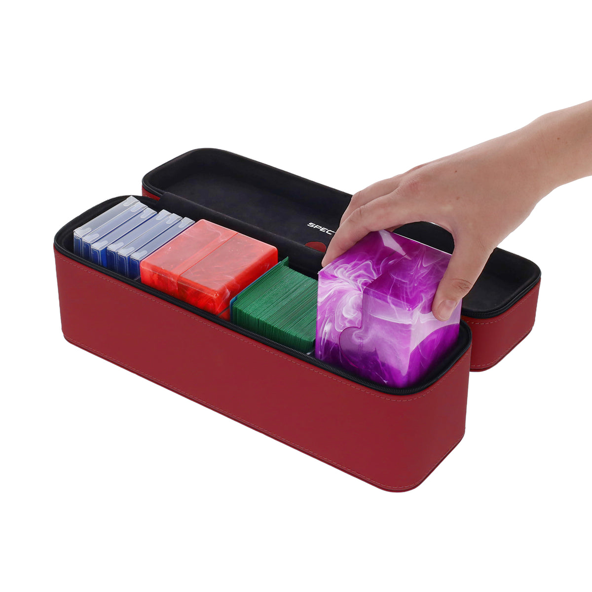 BCW Prism Deck Case - Array - Red – front product view