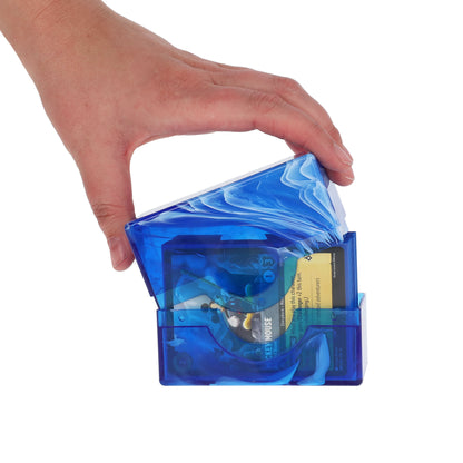 BCW Prism Deck Case - 50 Count - Apatite Blue – in-use view