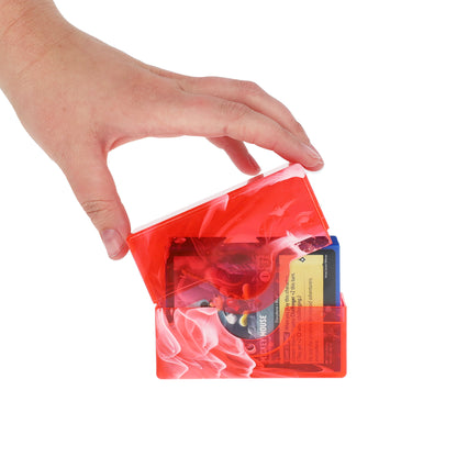 BCW Prism Deck Case - 50 Count - Carnelian Red – in-use view