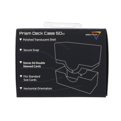 BCW Prism Deck Case - 50 Count - Marble Black – rear view