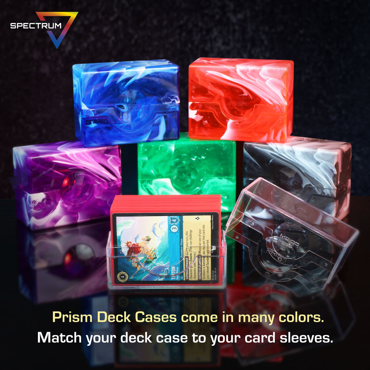 BCW Prism Deck Case - 50 Count - Carnelian Red – dimensions and specifications