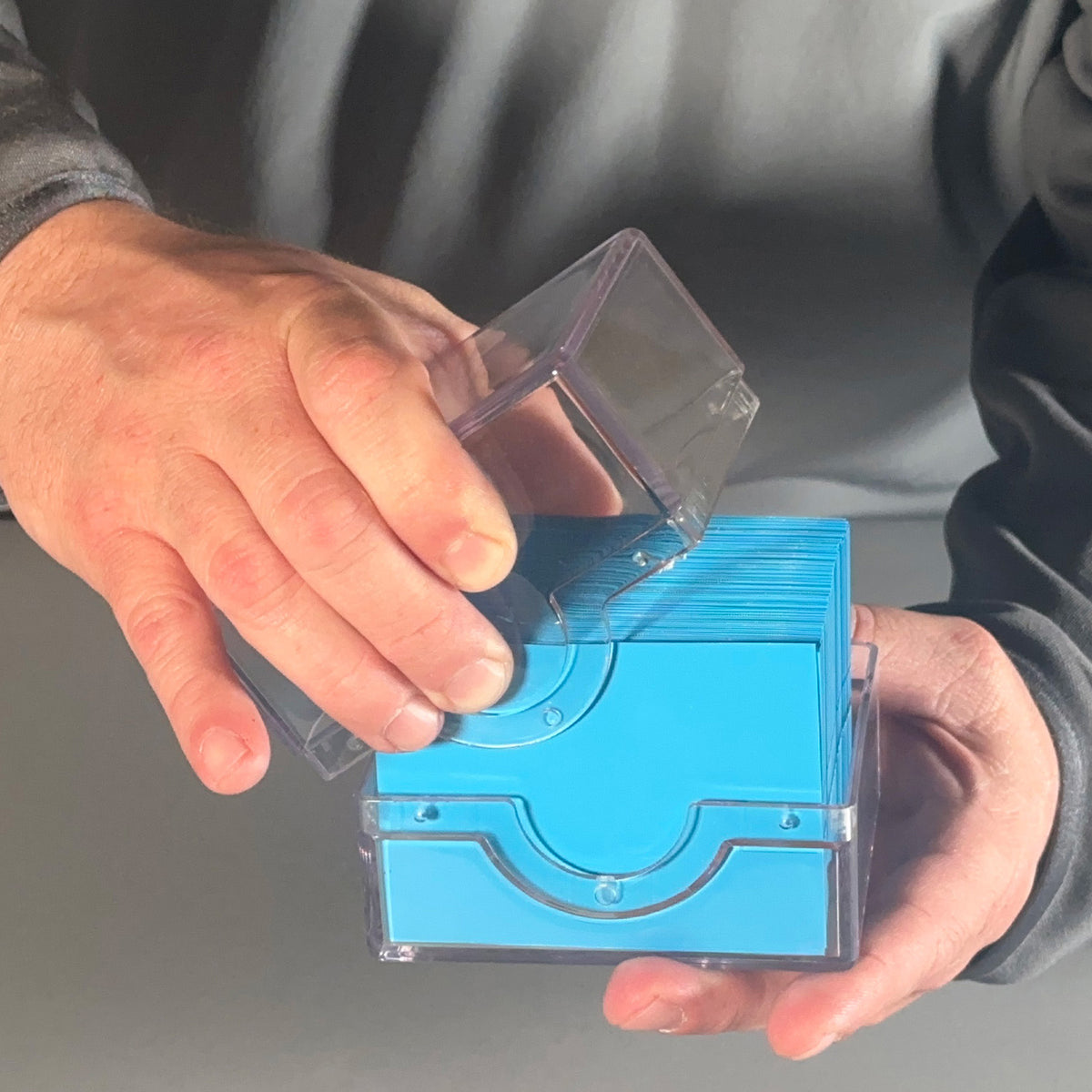 BCW Prism Deck Case - Polished - Translucent – open view