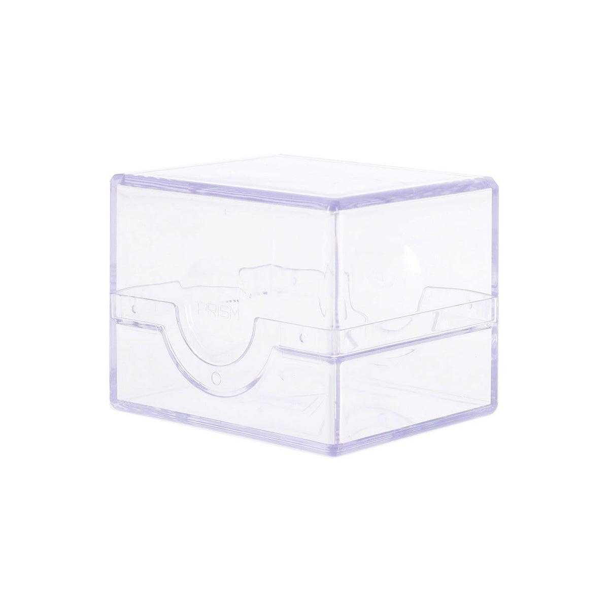 BCW Prism Deck Case - Polished - Translucent – angled view
