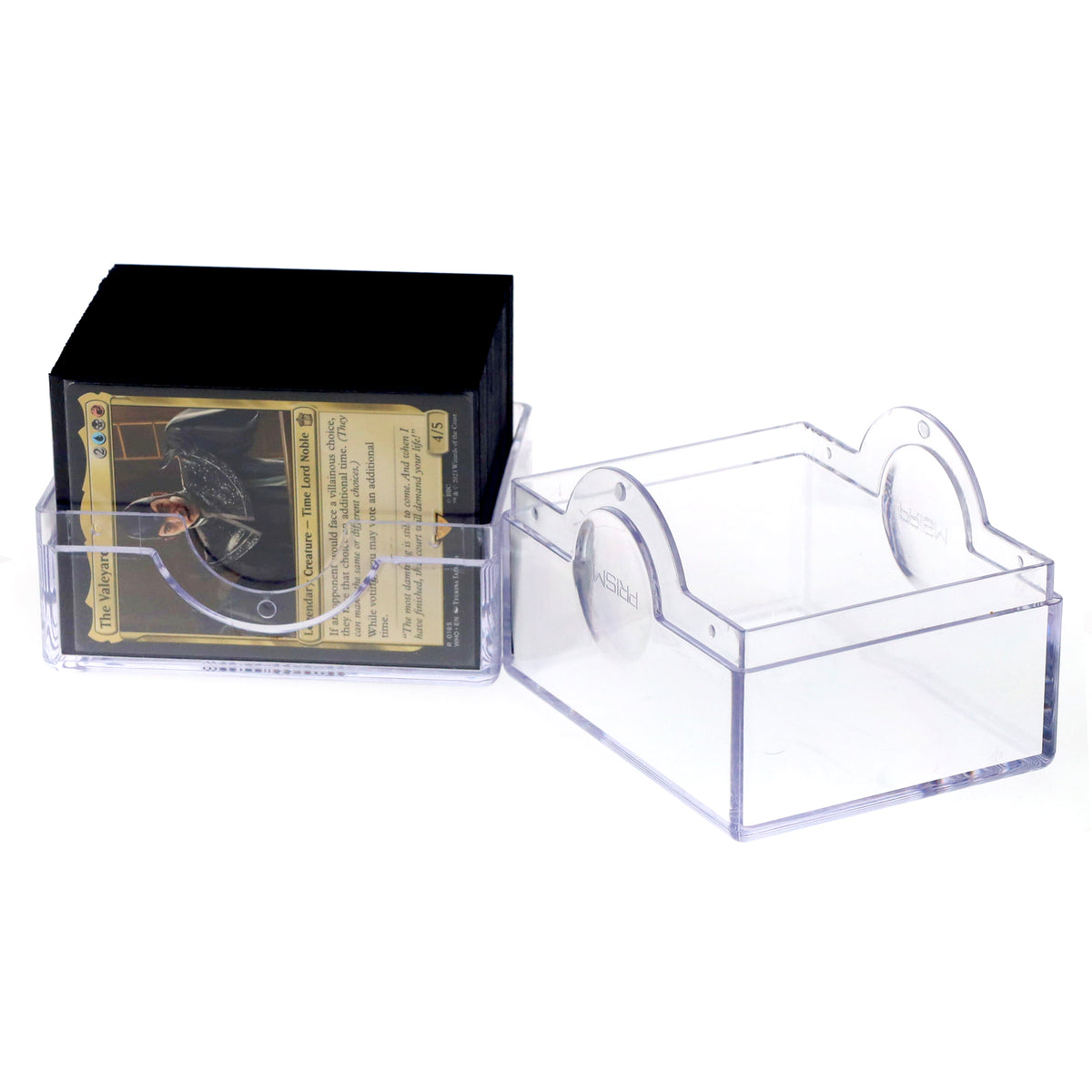 BCW Prism Deck Case - Polished - Translucent – open view