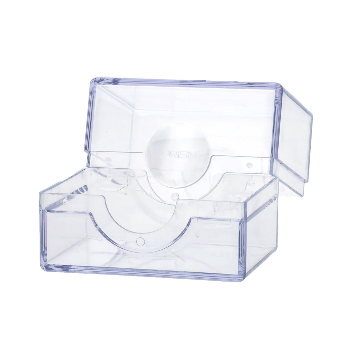 BCW Prism Deck Case - Polished - Translucent – angled view