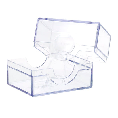 BCW Prism Deck Case - Polished - Translucent – angled view