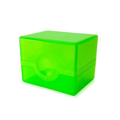 BCW Prism Deck Case - Polished - Lime Green – closed view