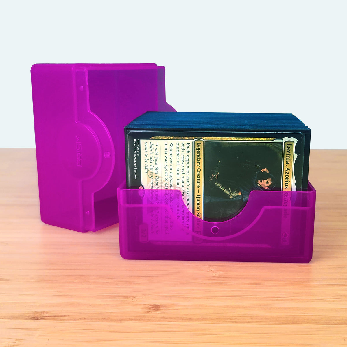 BCW Prism Deck Case - Polished - Ultra Violet – open view