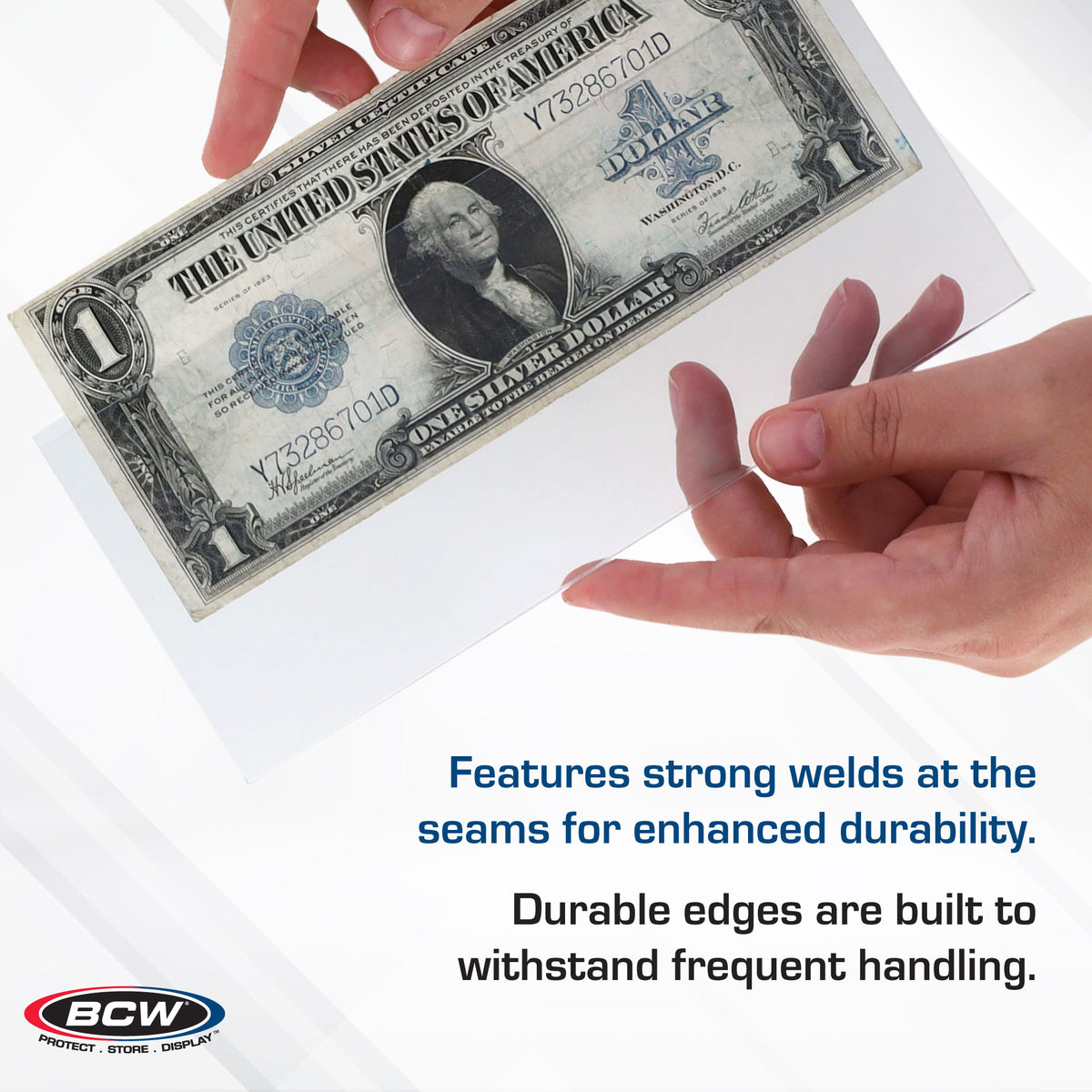 BCW Deluxe Currency Holder - Large Bill – dimensions and specifications