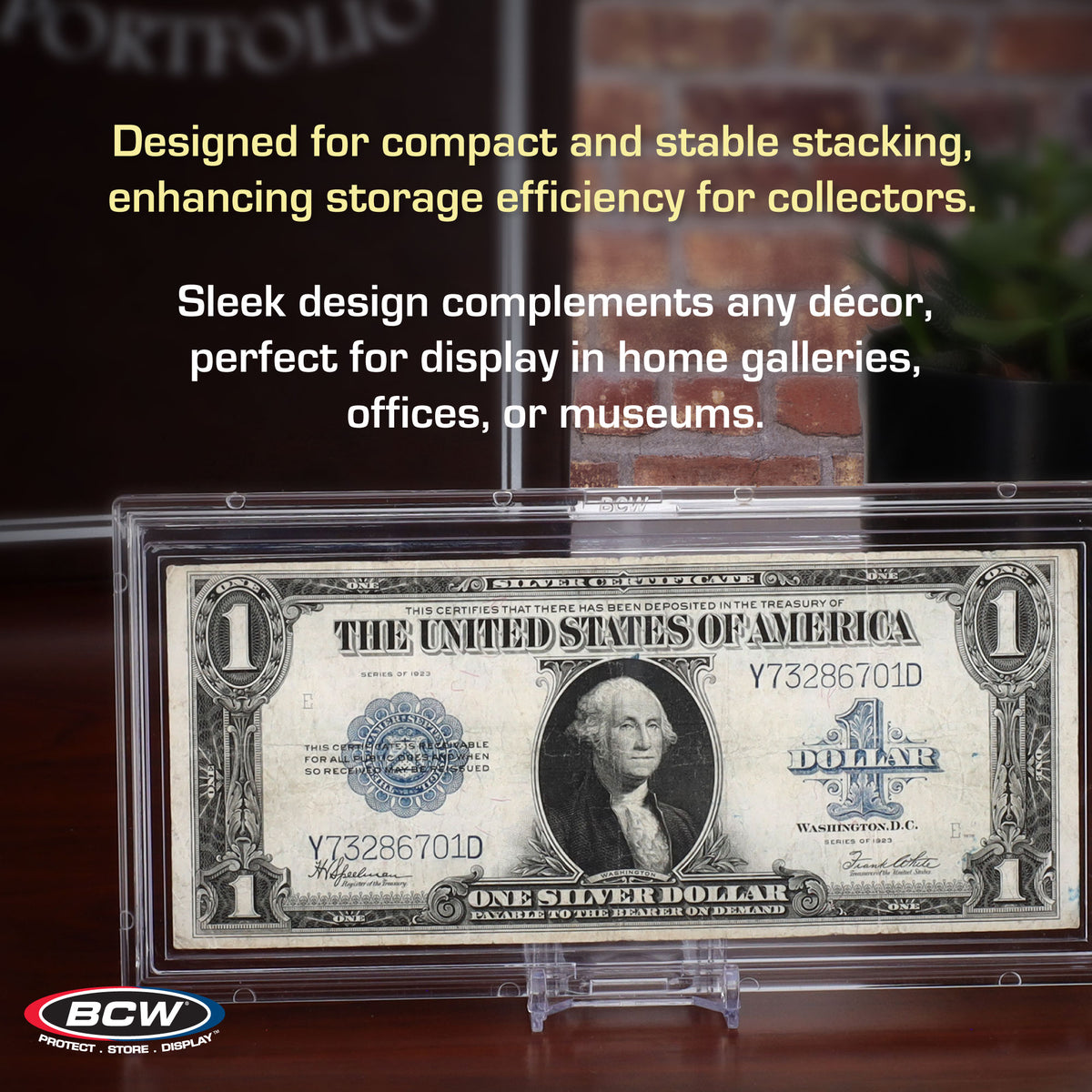 BCW Deluxe Currency Slab - Large Bill – dimensions and specifications