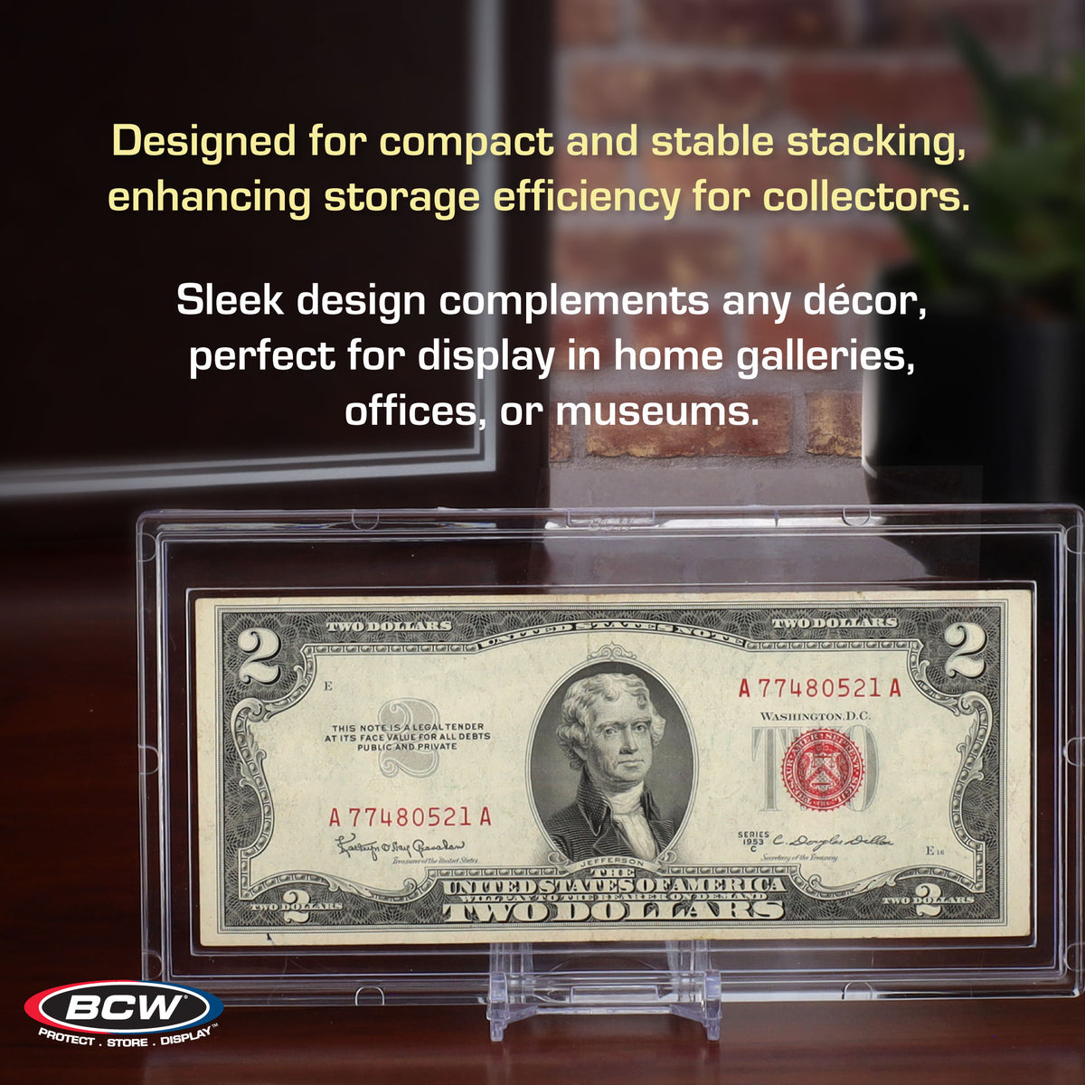 BCW Deluxe Currency Slab - Regular Bill – dimensions and specifications