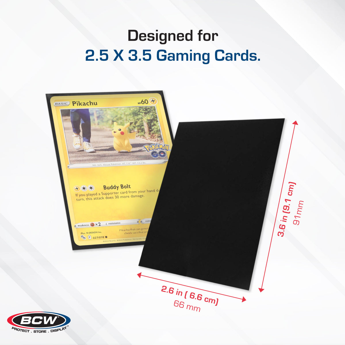 BCW Deck Guard - Double Matte - Black – dimensions and specifications