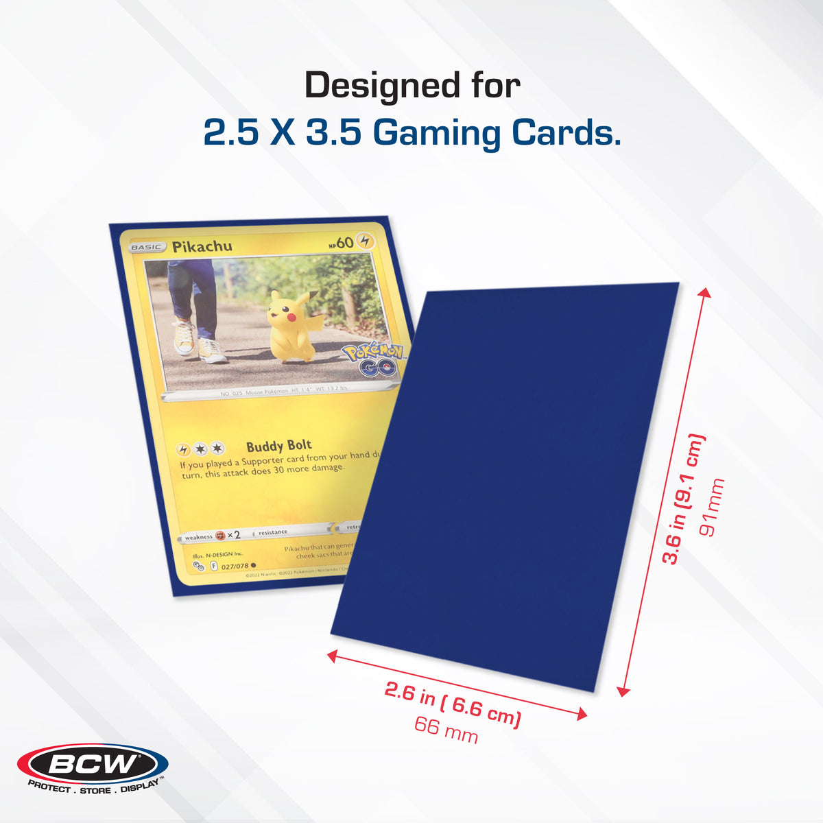 BCW Deck Guard - Double Matte - Blue – dimensions and specifications