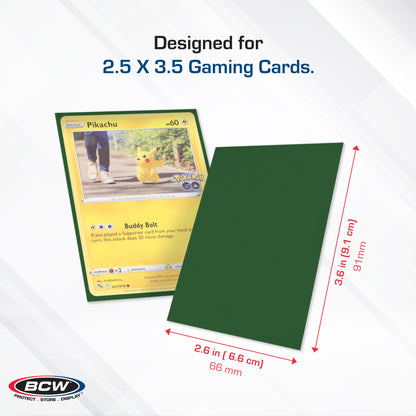 BCW Deck Guard - Double Matte - Green – dimensions and specifications