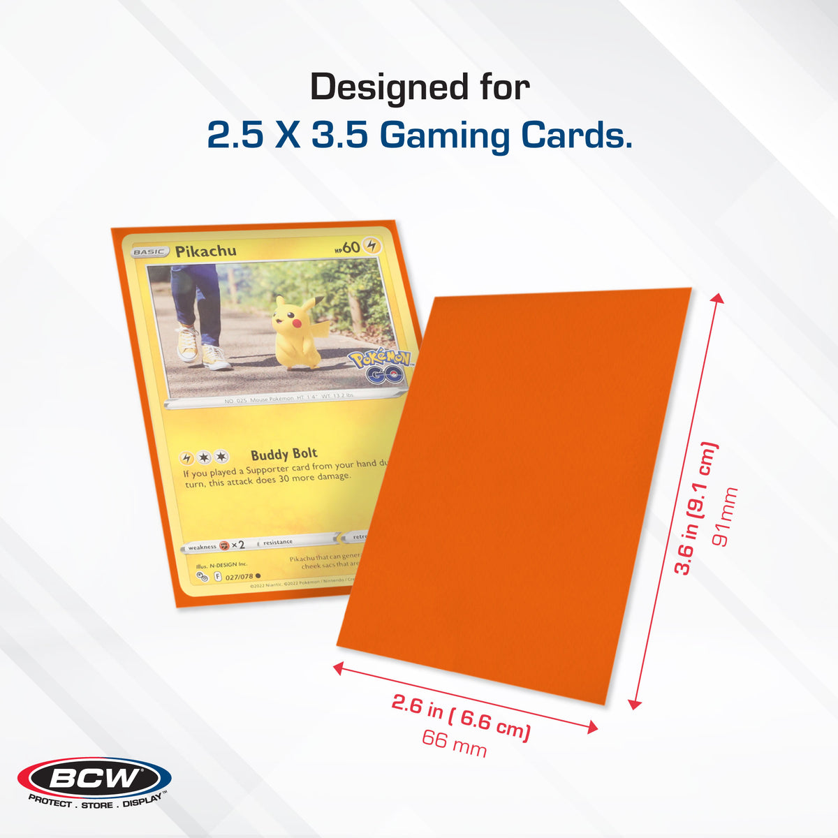 BCW Deck Guard - Double Matte - Orange – dimensions and specifications