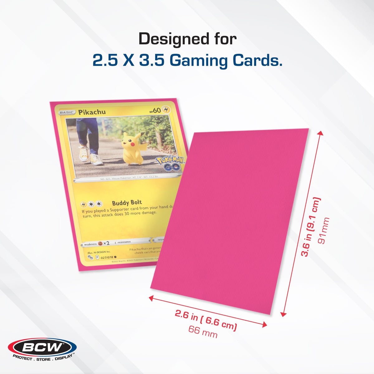 BCW Deck Guard - Double Matte - Pink – dimensions and specifications