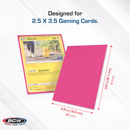 BCW Deck Guard - Double Matte - Pink – dimensions and specifications