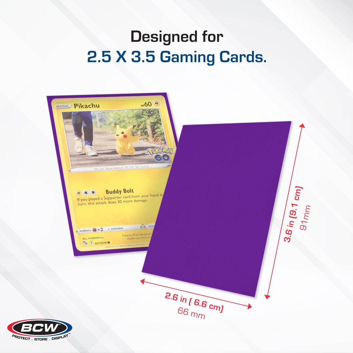 BCW Deck Guard - Double Matte - Purple – dimensions and specifications