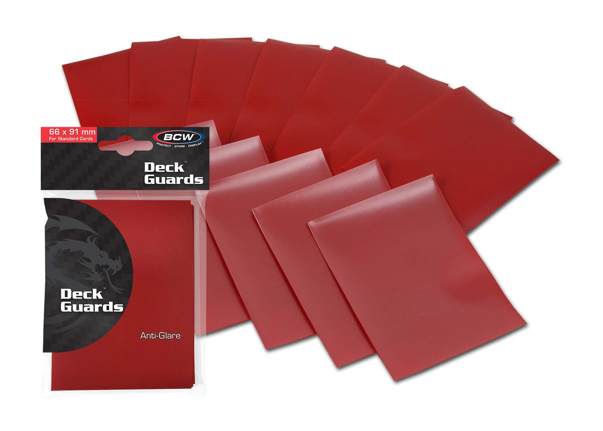 BCW Deck Guard - Double Matte - Red – front product view