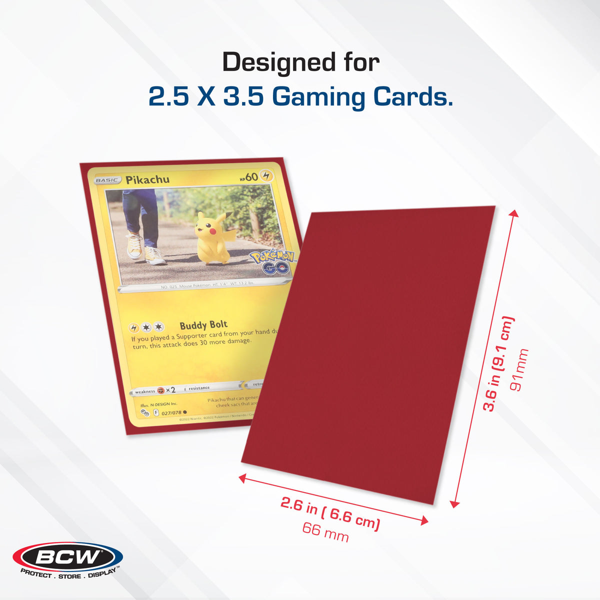 BCW Deck Guard - Double Matte - Red – dimensions and specifications