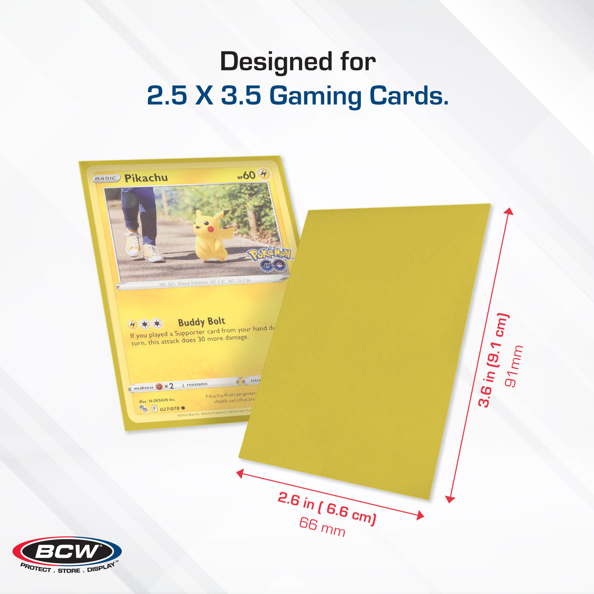 BCW Deck Guard - Double Matte - Yellow – dimensions and specifications