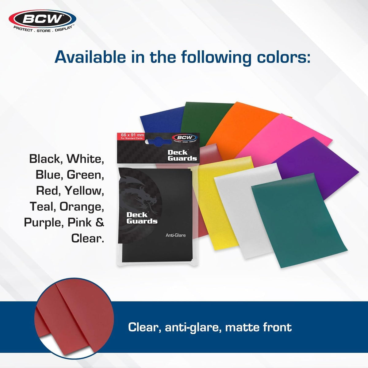 BCW Deck Guard - Double Matte - Black – dimensions and specifications