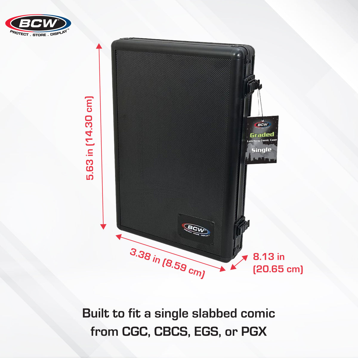 BCW Small Graded Latching Case - Comics - Single – dimensions and specifications