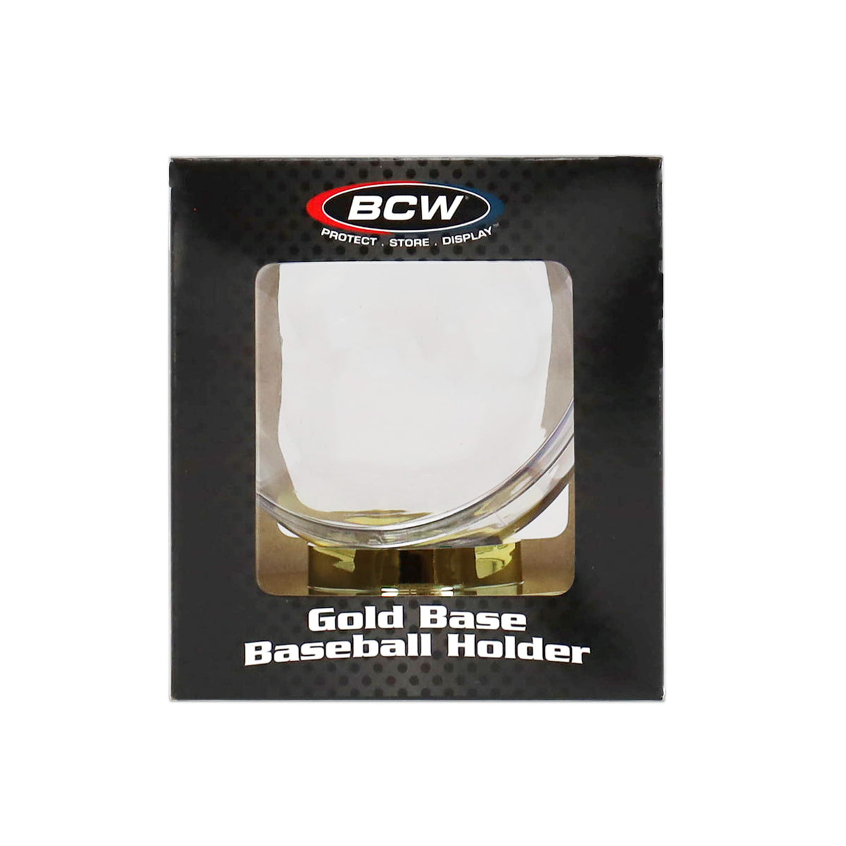 BCW Gold Base Baseball Holder – front product view