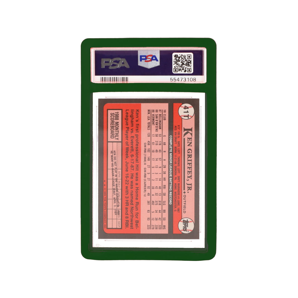 BCW product image — SKU 1-GSB-PSA-GRN — 1-GSB-PSA-GRN_back-on.jpg