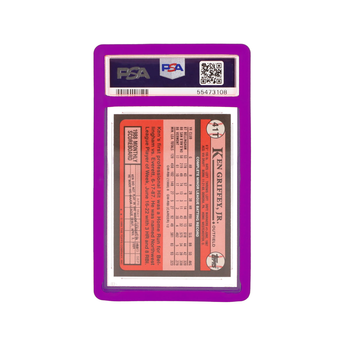 BCW product image — SKU 1-GSB-PSA-PUR — 1-GSB-PSA-PUR_back-on.jpg