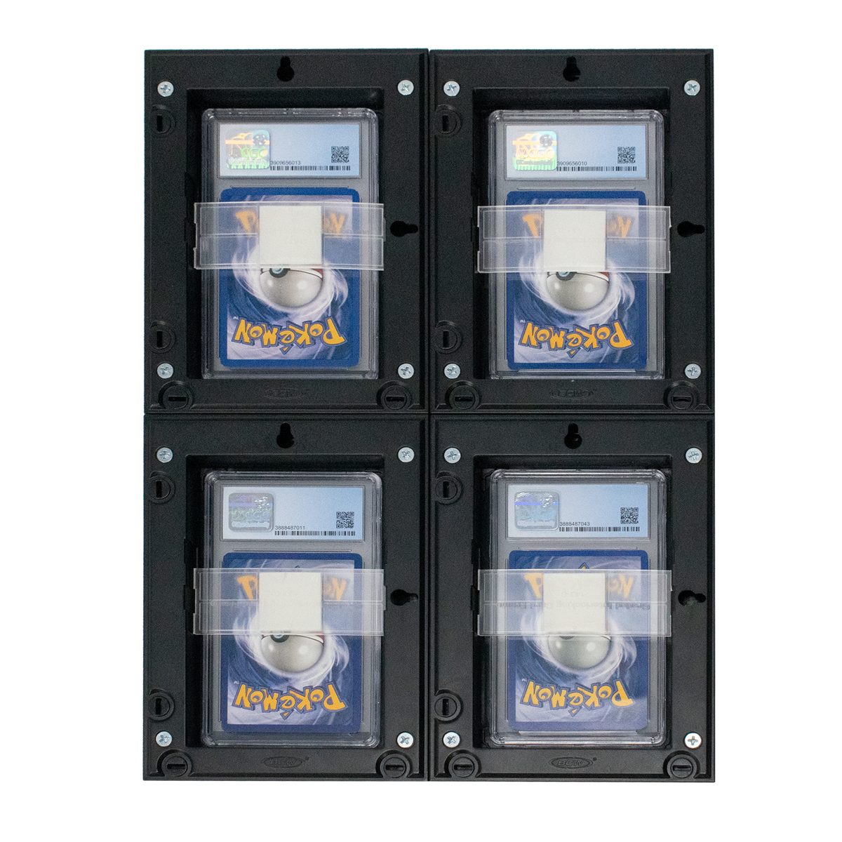 BCW Interlocking Graded Card Frames - Black – rear view